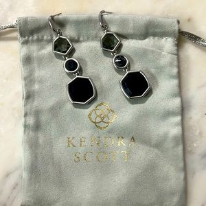 KS Grey Mix in Antique Silver Earrings